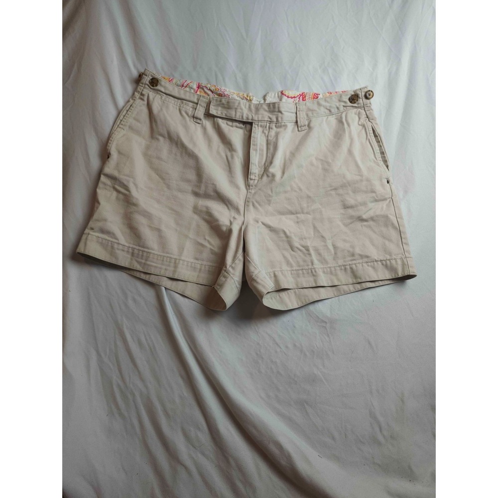 Vintage Y2K Tommy Hilfiger Chino Shorts Womens 16 Beige Old Money Coastal Chic